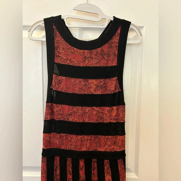 M Missoni Marled Bicolor Mesh Insert Cut Out Detail Striped Sleeveless Dress 10 - Picture 4 of 9
